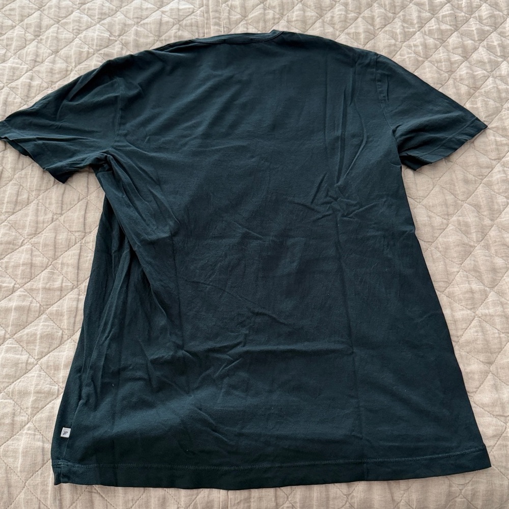 Men’s James Perse Forest Green Short Sleeve Crew (Size 2) - Picture 3 of 5